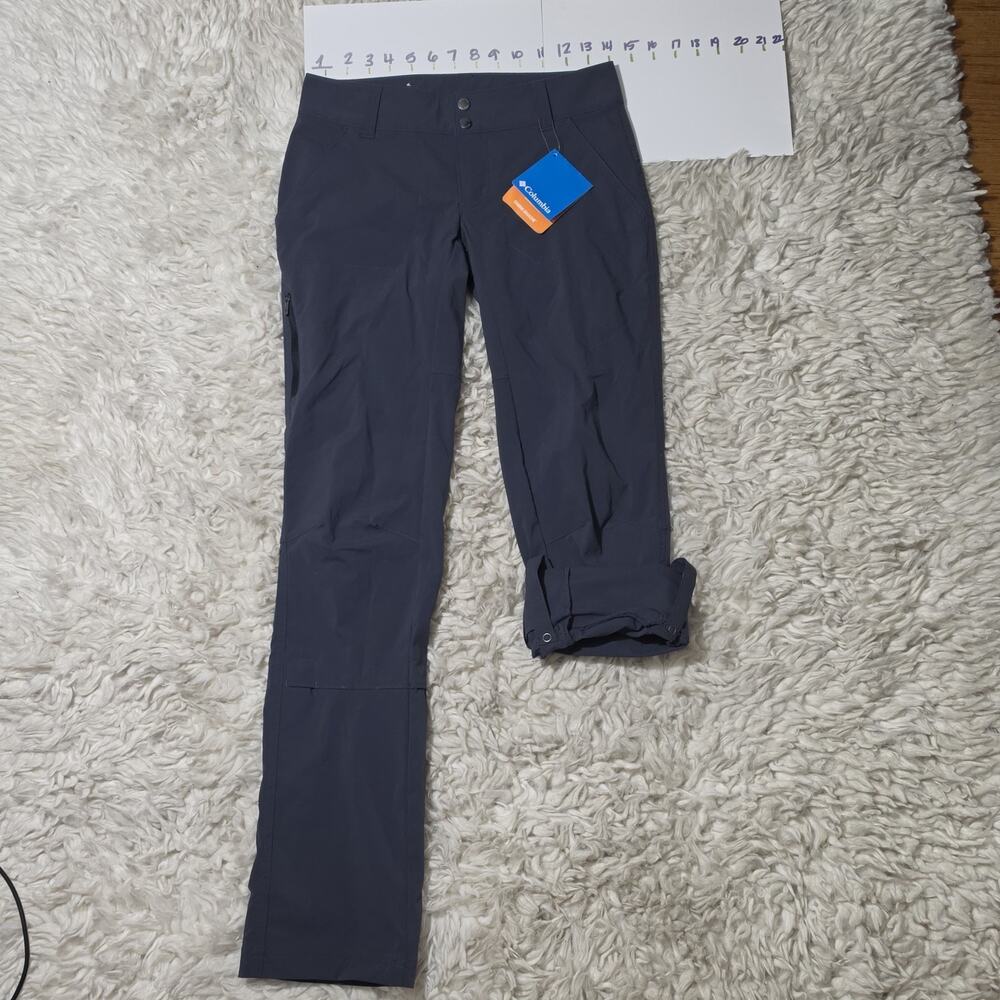 Columbia Omni Shade Navy Blue Convertible Pants To Capri Size 2 NWT